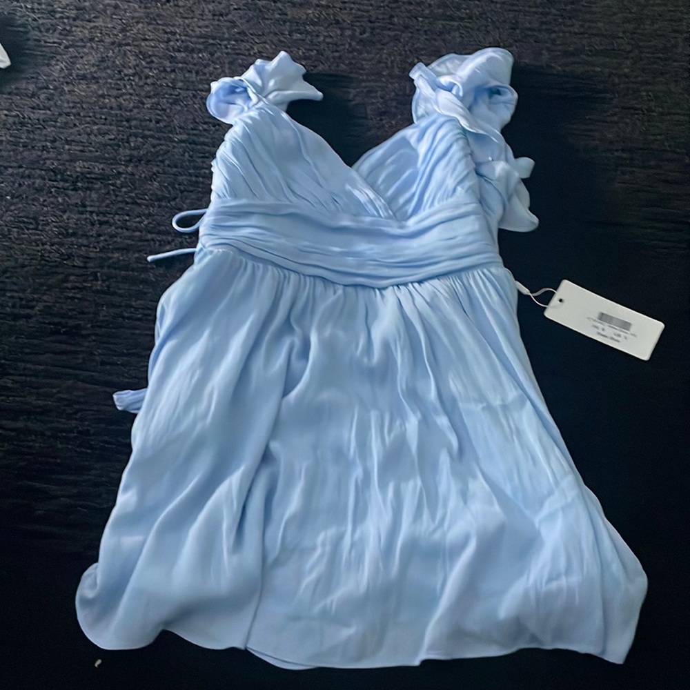 LIGHT BLUE DRESS FROM UNKNOWN BOUTIQUE NEVER WORN W/ TAGS ON